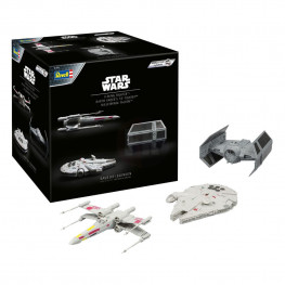Star Wars adventný kalendár Millennium Falcon, X-Wing Fighter, Darth Vader's Tie Fighter Model Kits